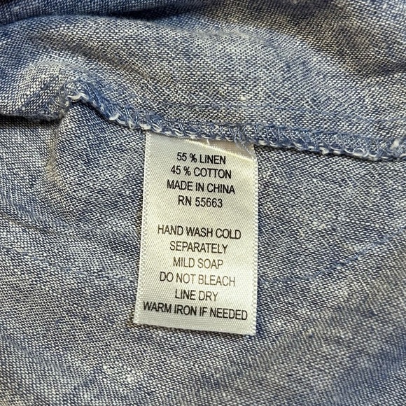 Jones New York Linen/Cotton Blend Tunic Blouse - Picture 9 of 11